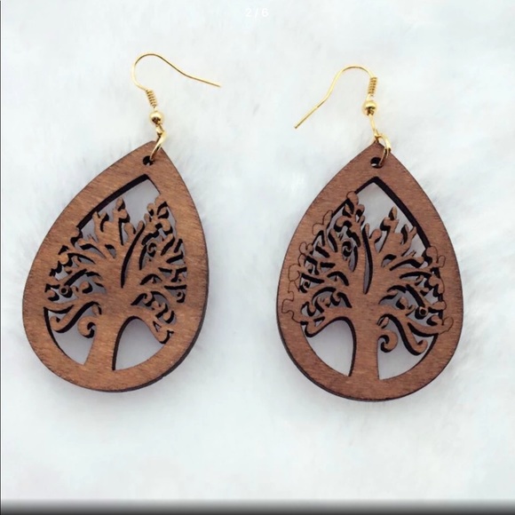 haus of vintage 1984 Jewelry - 5/$20 ❤️ Boho Style Wooden Dangle Earrings